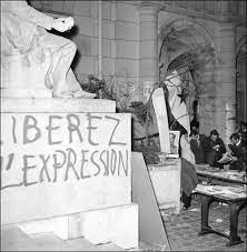 Libérez l'expression. Image d'archive de Mai 68